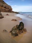 Beach Of Furnas In The Algarve Stock Photo