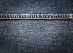 Jeans Texture With Seam Stock Photo