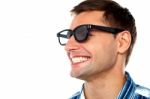 Smiling Young Guy Wearing Glasses Stock Photo