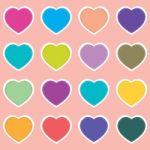 Valentine's Day And Colorful Heart On Vintage Background. Full Heart On Holiday Stock Photo