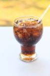 Cola With Ice Stock Photo