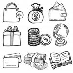 Doodle Business Icon Set 1-  Hand Drawn Stock Photo