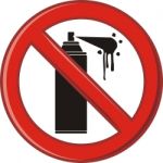 Prohibition Of Spraying Stock Photo