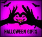 Halloween Gifts Indicates Trick Or Treat And Celebrate Stock Photo