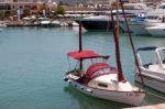 Assortment Of Boats In The Harbour At Latchi Stock Photo