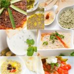 Arab Middle Eastern Food Collage Stock Photo