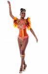 African Carnival Dancer Posing Stock Photo