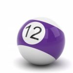 Billiard Ball Isolated On Grey Stock Photo