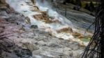 View Of Mammoth Hot Springs Stock Photo