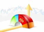 Pie Chart With Graph Stock Photo