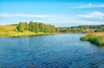 Rural River Landscape Stock Photo