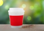 Coffee Cup With Bokeh Background Stock Photo