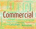 Commercial Word Represents Business Words And Wordclouds Stock Photo