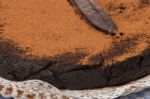 Homemade Carob Bean Cake Stock Photo