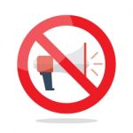 No Megaphone Prohibition Sign Stock Photo