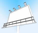 Blank Billboard Copy Space Shows Advertising Space Stock Photo