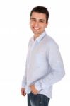 Casual Man Posing Stock Photo