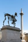 Hans Haacke Statue Gift Horse In Trafalgar Square Stock Photo