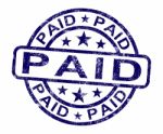 Paid Stamp Stock Photo