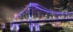 Story Bridge On New Years Eve 2016 In Brisbane Stock Photo