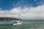 Motoring Out Of Sausalito Stock Photo