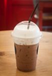 Iced Coffee In Coffee Shop Stock Photo