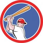 Baseball Player Batting Circle Cartoon Stock Photo