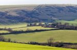 Near Seaford, Sussex/uk - April 5 : View Of  Farmland Near Seafo Stock Photo