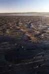 Low Tide Scenario Landscape At Dawn Stock Photo