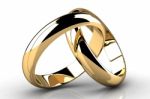 Golden Wedding Ring Stock Photo