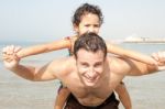 Portrait Of Father And Daughter Stock Photo