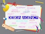 Design Agency Means Artwork And Creative Services Stock Photo