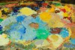 Abstract Colour Oil Paint As Background Stock Photo