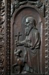 Detail From A Wooden Panel Inside St Vitus Cathedral In Prague Stock Photo