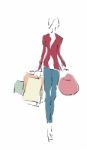 Woman On Shopping Stock Photo