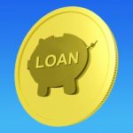 Loan Coin Means Credit Borrowing Or Investment Stock Photo