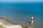 Beachey Head, Sussex/uk - July 23 : View Of The Lighthouse At Be Stock Photo