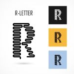 Creative R- Letter Icon Abstract Logo Design  Template Stock Photo