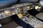 Airbus A-380-800 Flight Simulator Stock Photo