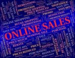 Online Sales Represents World Wide Web And Net Stock Photo