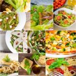 Healthy And Tasty Italian Food Collage Stock Photo