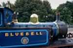 Bluebell Steam Engine In East Grinstead Stock Photo