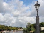 Old Lamppost On The River Dee At Chester Stock Photo