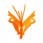 Butterfly Carving Made From Carrots For Meal Decoration On White Stock Photo