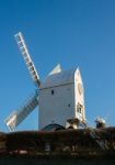 Jill And Jack Windmills On A Winter's Day Stock Photo