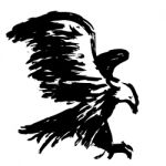 Freehand Sketch Illustration Of Eagle, Hawk Bird Stock Photo