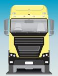 Front View Of Cargo Truck  Illustration Stock Photo