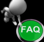 Faq Pressed Means Website Inquires And Information Stock Photo