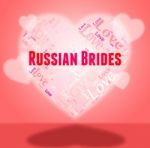 Russian Brides Represents In Love And Heart Stock Photo