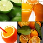 Citrus Fruits Collage Stock Photo